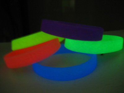 Glow in the Dark Rubber Bracelets, Custom Silicone Wristbands
